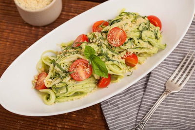 Avocado & Basil Cream Zucchini Noodles Recipe